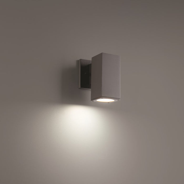 WAC Lighting Cubix LED 1Lt Up/Down Outdoor Wall Light , Black