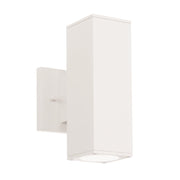 WAC Lighting Cubix LED 2Lt Up/Down Outdoor Wall Light , White - WS-W220212-CS-WT