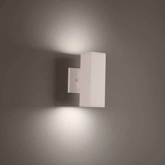 WAC Lighting Cubix LED 2Lt Up/Down Outdoor Wall Light , White
