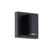 WAC Vue 5in 1Lt LED Indoor/Outdoor Wall Light, Black/Frosted - WS-W230205-CS-BK