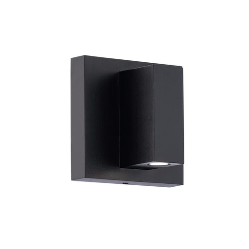 WAC Vue 5in 1Lt LED Indoor/Outdoor Wall Light, Black/Frosted - WS-W230205-CS-BK