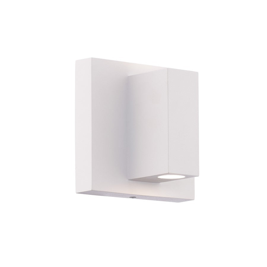 WAC Vue 5in 1Lt LED Indoor/Outdoor Wall Light, White/Frosted - WS-W230205-CS-WT