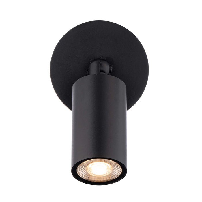 WAC Cylinder 1Lt LED Adjustable Wall Light, Black/White
