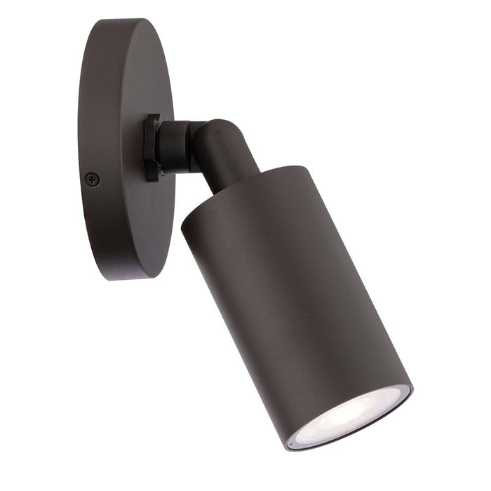 WAC Cylinder 1Lt LED Adjustable Wall Light, Bronze/White
