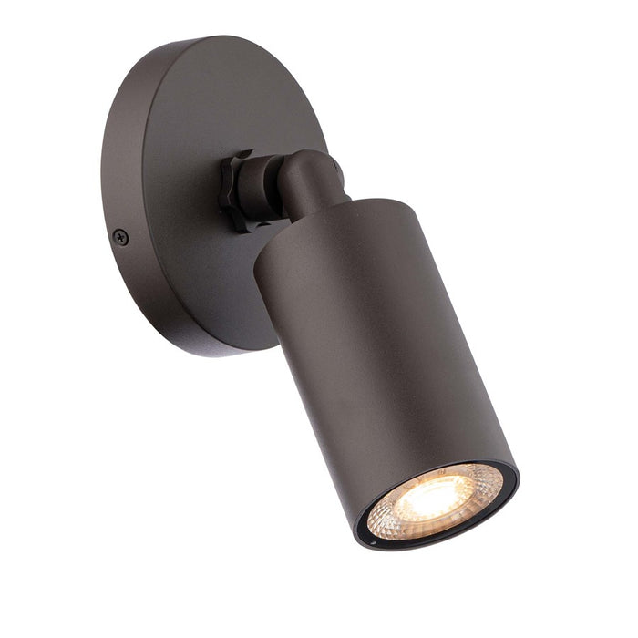 WAC Cylinder 1Lt LED Adjustable Wall Light, Bronze/White