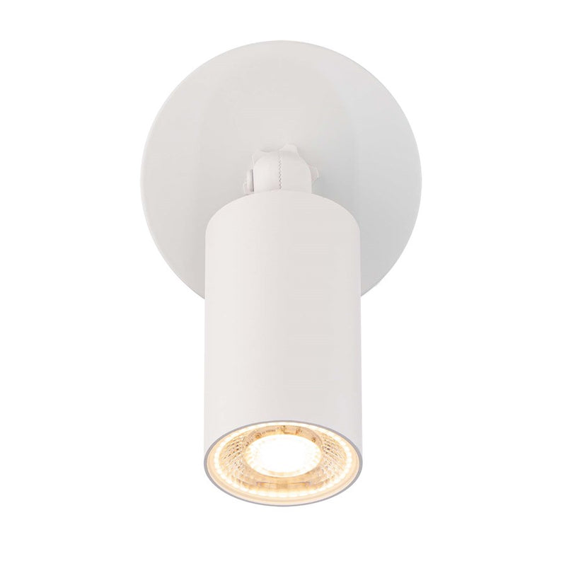 WAC Cylinder 1Lt LED Adjustable Wall Light, White/White