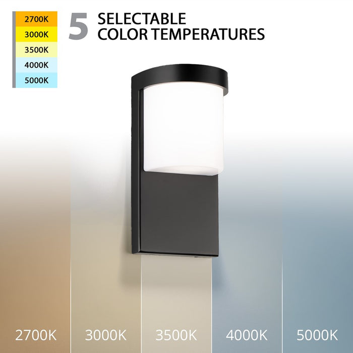 WAC Midtown 1Lt LED Indoor/Outdoor Wall Light, Black/White