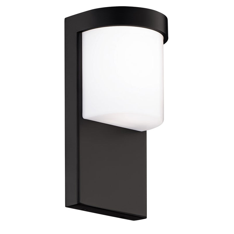 WAC Lighting Midtown 1Lt LED Outdoor Wall/15W, Black/White - WS-W241315-CS-BK