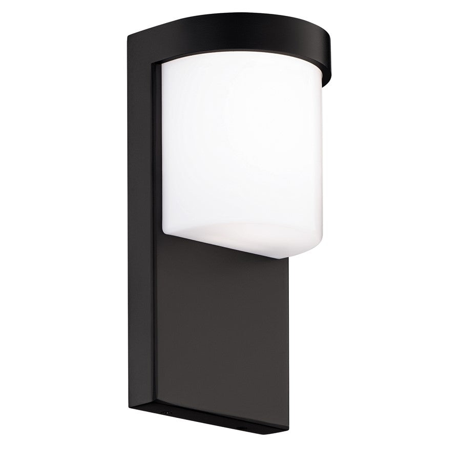 WAC Lighting Midtown 1Lt LED Outdoor Wall/15W, Black/White - WS-W241315-CS-BK