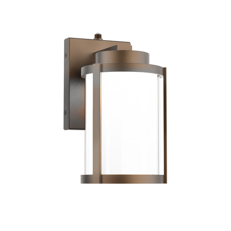 WAC Lantern 1Lt LED 10" Outdoor Wall Light, BZ/Clear/Frost - WS-W250110-CS-BZ