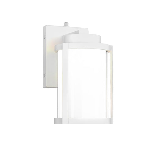 WAC Lantern 1Lt LED 10" Outdoor Wall Light, WH/Clear/Frost - WS-W250110-CS-WT