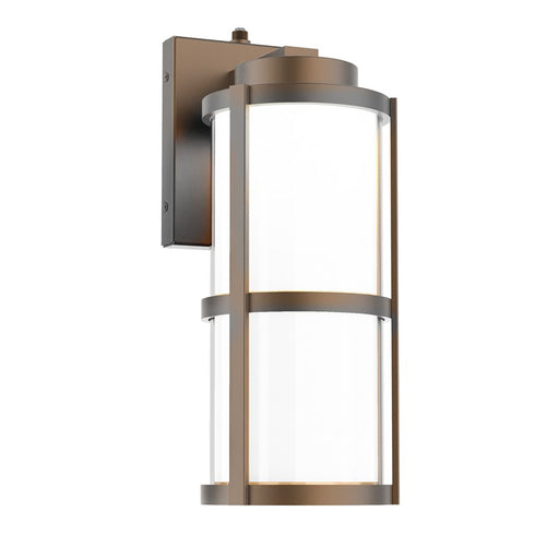 WAC Lantern 1Lt LED 14" Outdoor Wall Light, BZ/Clear/Frost - WS-W250114-CS-BZ