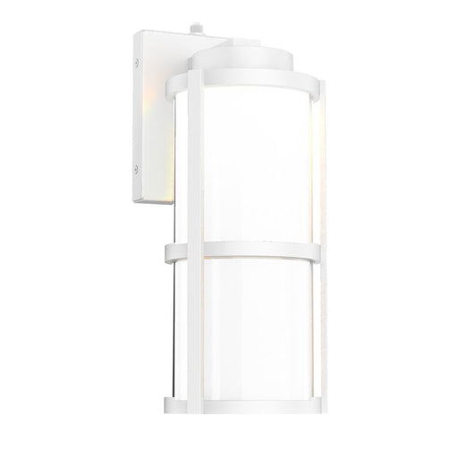 WAC Lantern 1Lt LED 14" Outdoor Wall Light, WH/Clear/Frost - WS-W250114-CS-WT