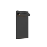 WAC Cap 1Lt LED 12" Outdoor Wall Light, Black/Frosted - WS-W250212-CS-BK