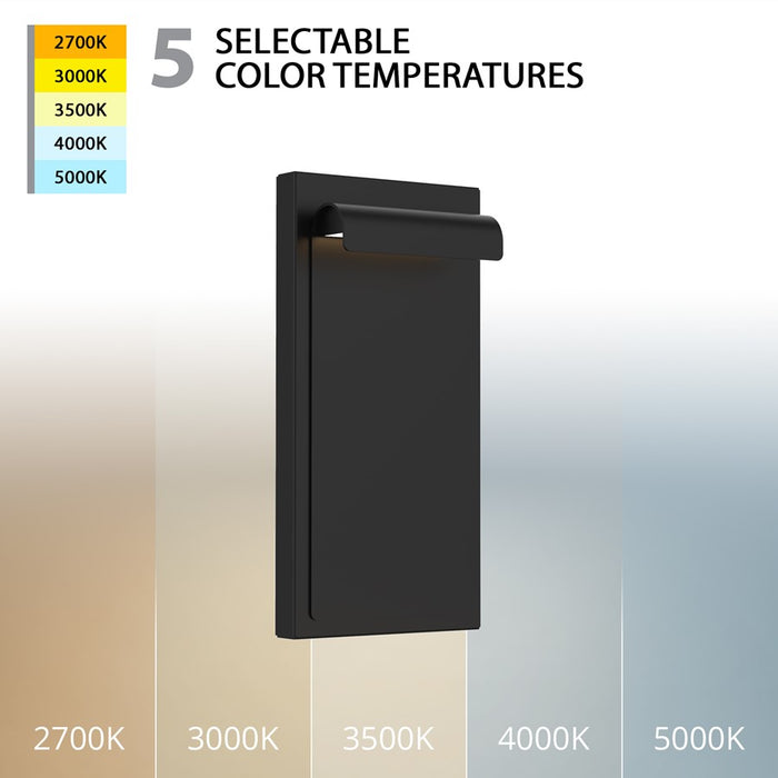 WAC Cap 1Lt LED 12" Outdoor Wall Light, Black/Frosted