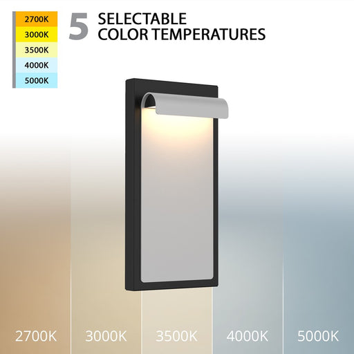 WAC Cap LED 12" Outdoor Wall Light, Graphite Black/Frost