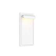 WAC Cap 1Lt LED 12" Outdoor Wall Light, White/Frosted - WS-W250212-CS-WT