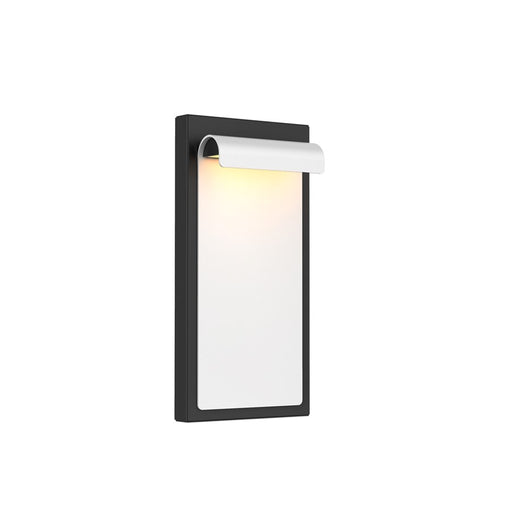 WAC Cap 1Lt LED 12" Outdoor Wall Light, White Black/Frosted - WS-W250212-CS-WTBK