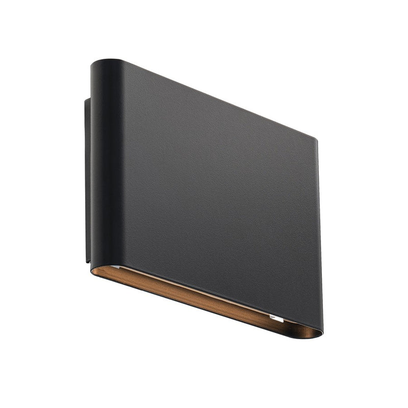 WAC Tablet 2Lt LED Outdoor Wall Light, Black/Frosted - WS-W250305-CS-BK