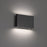 WAC Tablet 2Lt LED Outdoor Wall Light, Black/Frosted