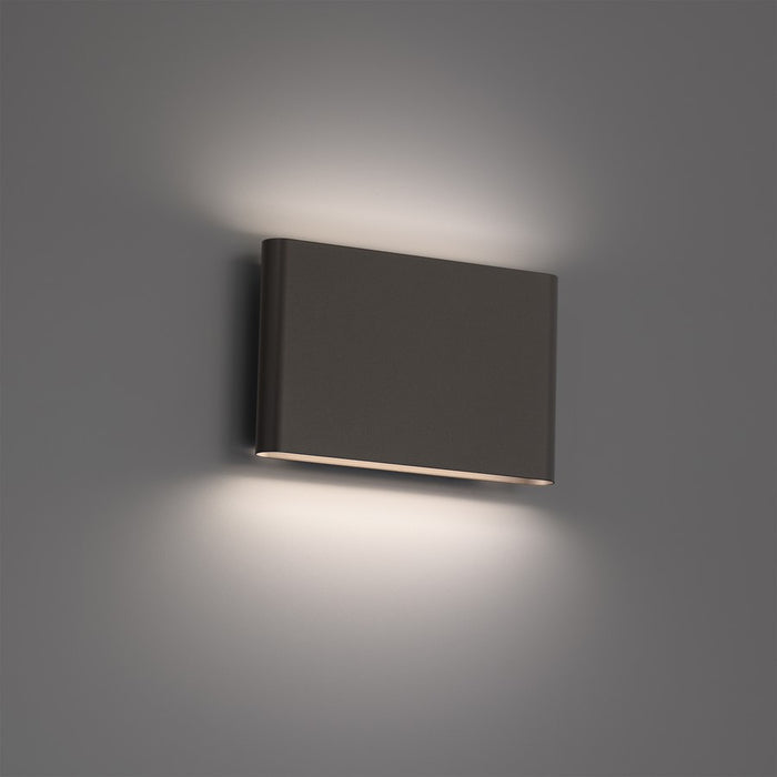 WAC Tablet 2Lt LED Outdoor Wall Light, Bronze/Frosted