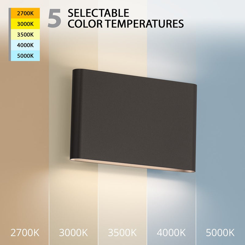 WAC Tablet 2Lt LED Outdoor Wall Light, Bronze/Frosted