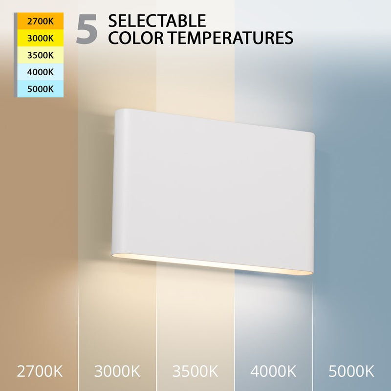 WAC Tablet 2Lt LED Outdoor Wall Light, White/Frosted