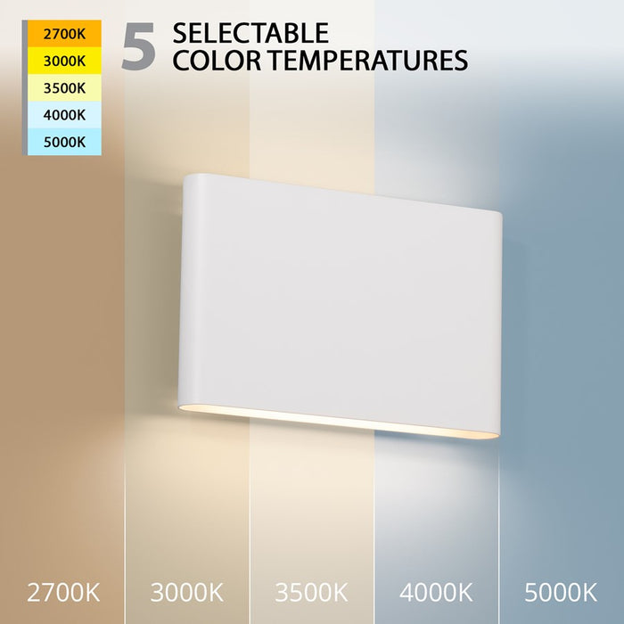 WAC Tablet 2Lt LED Outdoor Wall Light, White/Frosted