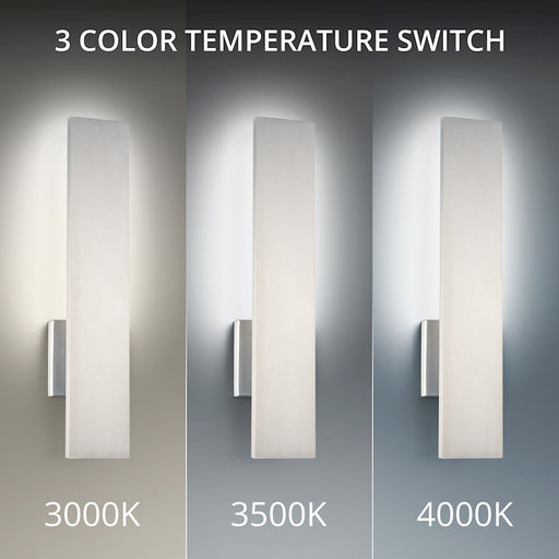 dweLED Stag 24" LED Outdoor Wall Sconce 3500K, Aluminum