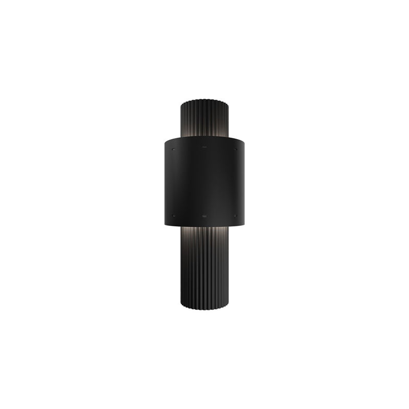 dweLED Piston 1 Light 14" Outdoor Wall Light/3000K, Black/ - WS-W32514-30-BK