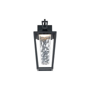 dweLED Manchester 1Lt 16" Outdoor Wall/3000K, Black/Clear - WS-W33516-30-BK