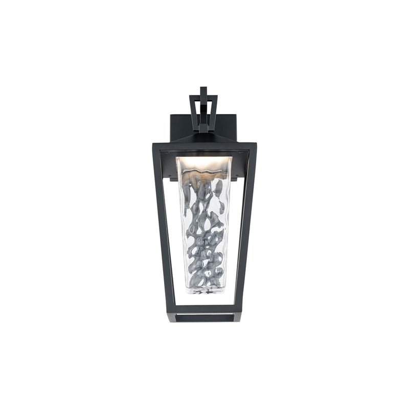 dweLED Manchester 1Lt 16" Outdoor Wall/4000K, Black/Clear - WS-W33516-40-BK