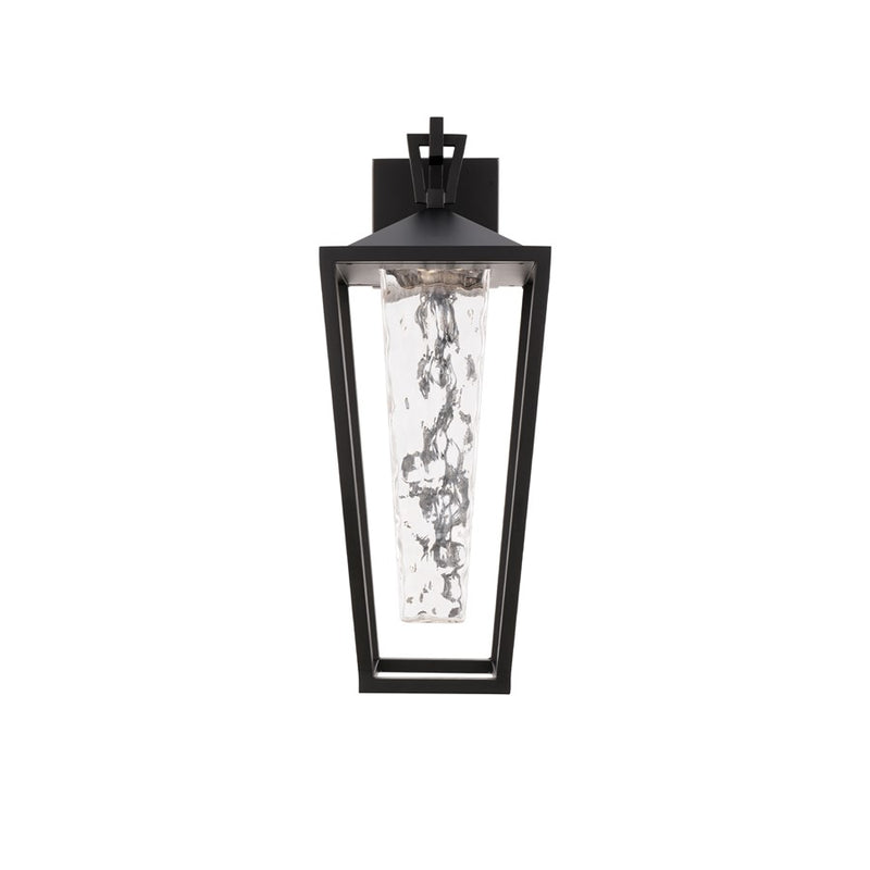 dweLED Manchester 1Lt 25" Outdoor Wall/3500K, Black/Clear - WS-W33525-35-BK