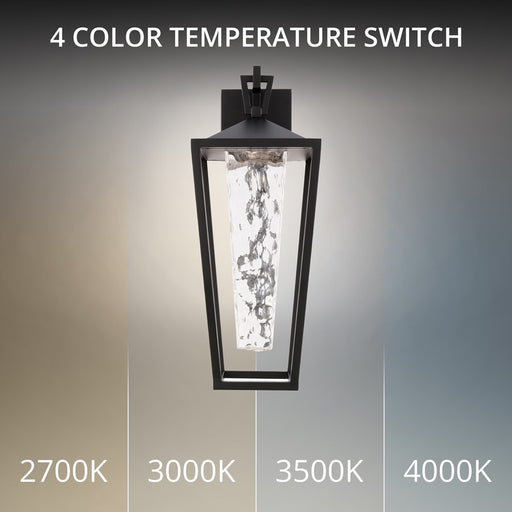 dweLED Manchester 1Lt 25" Outdoor Wall/4000K, Black/Clear