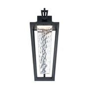 dweLED Manchester 1Lt 34" Outdoor Wall/3500K, Black/Clear - WS-W33534-35-BK