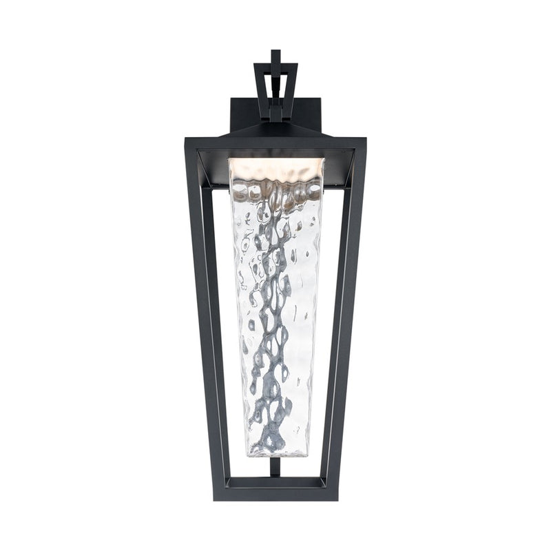 dweLED Manchester 1Lt 34" Outdoor Wall/3500K, Black/Clear - WS-W33534-35-BK