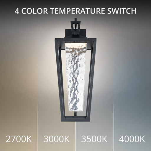 dweLED Manchester 1Lt 34" Outdoor Wall/4000K, Black/Clear