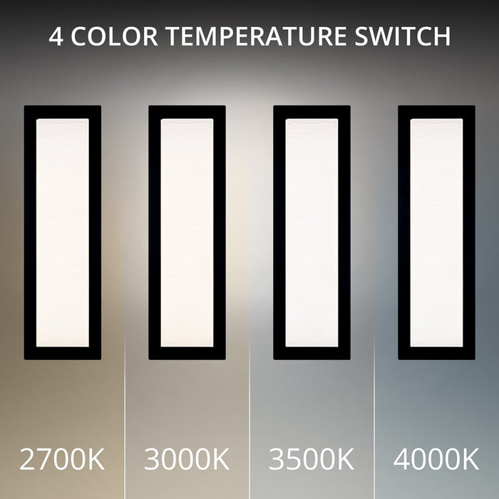 dweLED Wavelet 1 Light 20" Outdoor Wall Light/2700K, Black