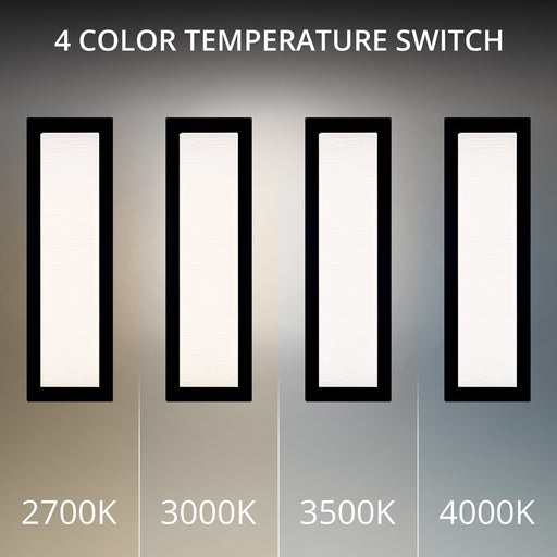 dweLED Wavelet 1 Light 20" Outdoor Wall Light/3000K, Black