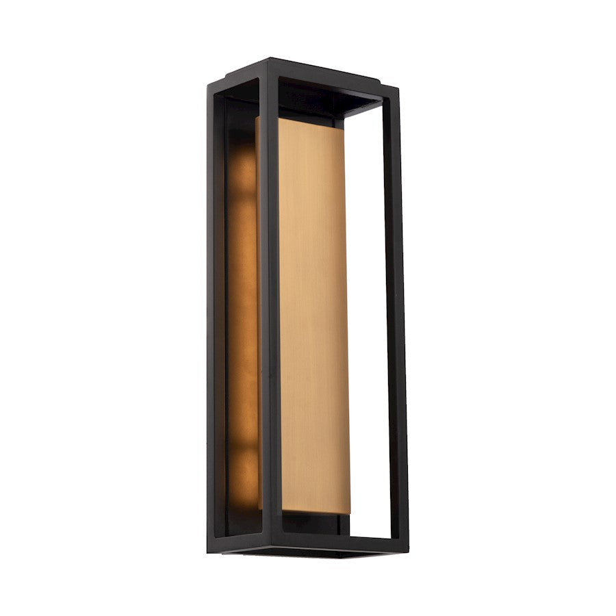 dweLED Hathaway LED 1 Light In/Out Wall 3000K, Black/Brass