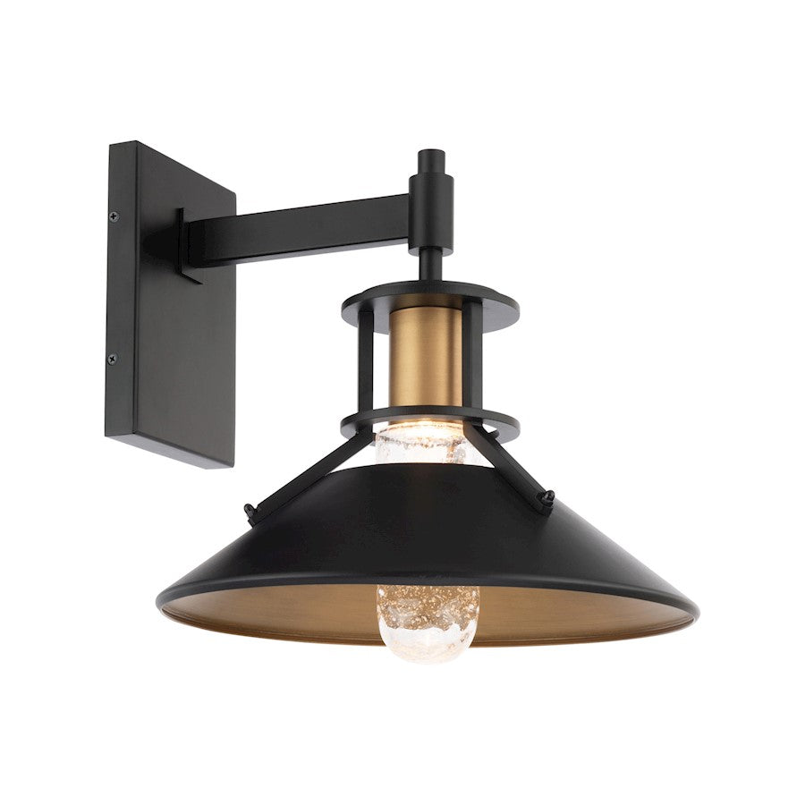 dweLED Sleepless LED 1 Light In/Out Wall, Black/Brass/Clear -