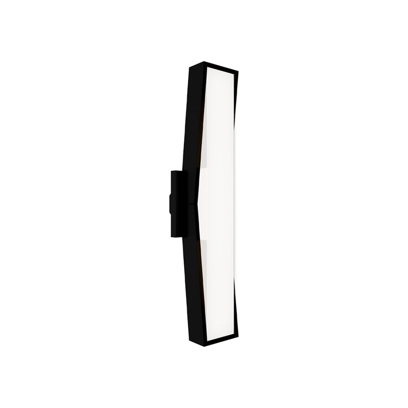 dweLED Jordan 1Lt 24" Outdoor Wall Light/2700K, BK/WH Opaque - WS-W63524-27-BK