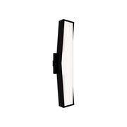 dweLED Jordan 1Lt 24" Outdoor Wall Light/3000K, BK/WH Opaque - WS-W63524-30-BK