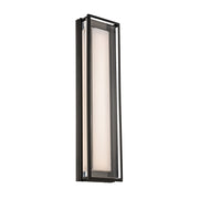 dweLED Beech 1 Light 24" Outdoor Wall Light/2700K, Black/Clear - WS-W89524-27-BK