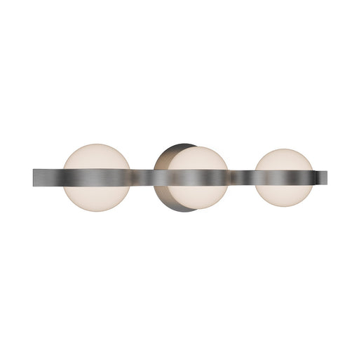 WAC Lighting Ellaria 25in 3-Light Bathroom Vanity Light | Modern Brushed Nickel and Opal Glass | Bathroom Vanity | 25 x 6.75 in | Model WS104625-TWA-BN