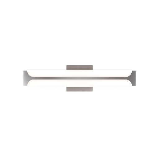 WAC Lighting Bifold 24in 2-Light Bath Vanity/Wall Light | Modern Brushed Nickel Aluminum and Frosted Acrylic | Bathroom Vanity & | Model WS108624-TWA-BN