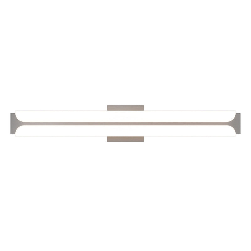 WAC Lighting Bifold 36in 2-Light Bathroom Vanity Light | Modern Brushed Nickel and Frosted Acrylic | Bathroom Vanity & Damp | Model WS108636-TWA-BN