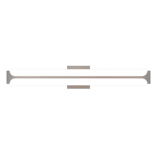 WAC Lighting Bifold 36in 2-Light Bathroom Vanity Light | Modern Brushed Nickel and Frosted Acrylic | Bathroom Vanity & Damp | Model WS108636-TWA-BN
