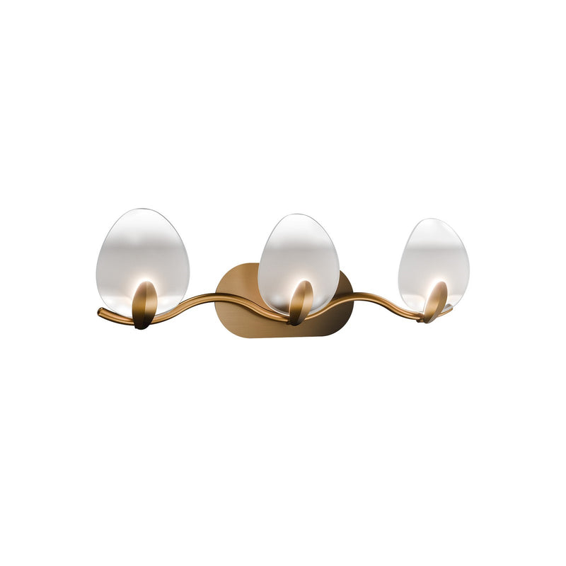 WAC Lighting Tressa 27in 3-Light Bathroom Vanity Light | Modern Transitional Aged Brass Aluminum and Opaline Gradient Glass | Bathroom | Model WS122627-AB