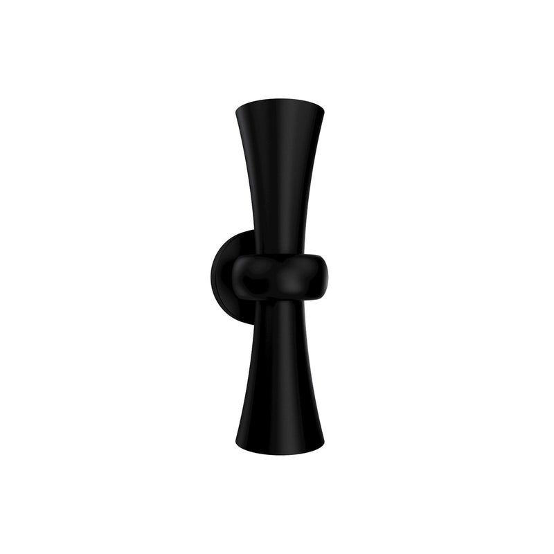 WAC Lighting Fido 16in 3-Light Outdoor Wall Sconce | Modern Black Aluminum and White Silicone | Covered Patio & Entryway | 4 x 5 x 16 | Model WSW106616-BK